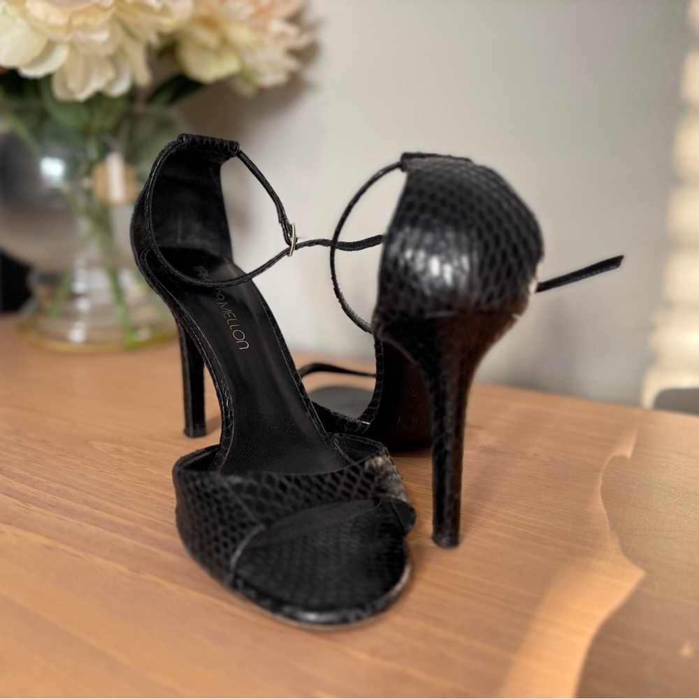 Tamara Mellon Black High Heel Sandals